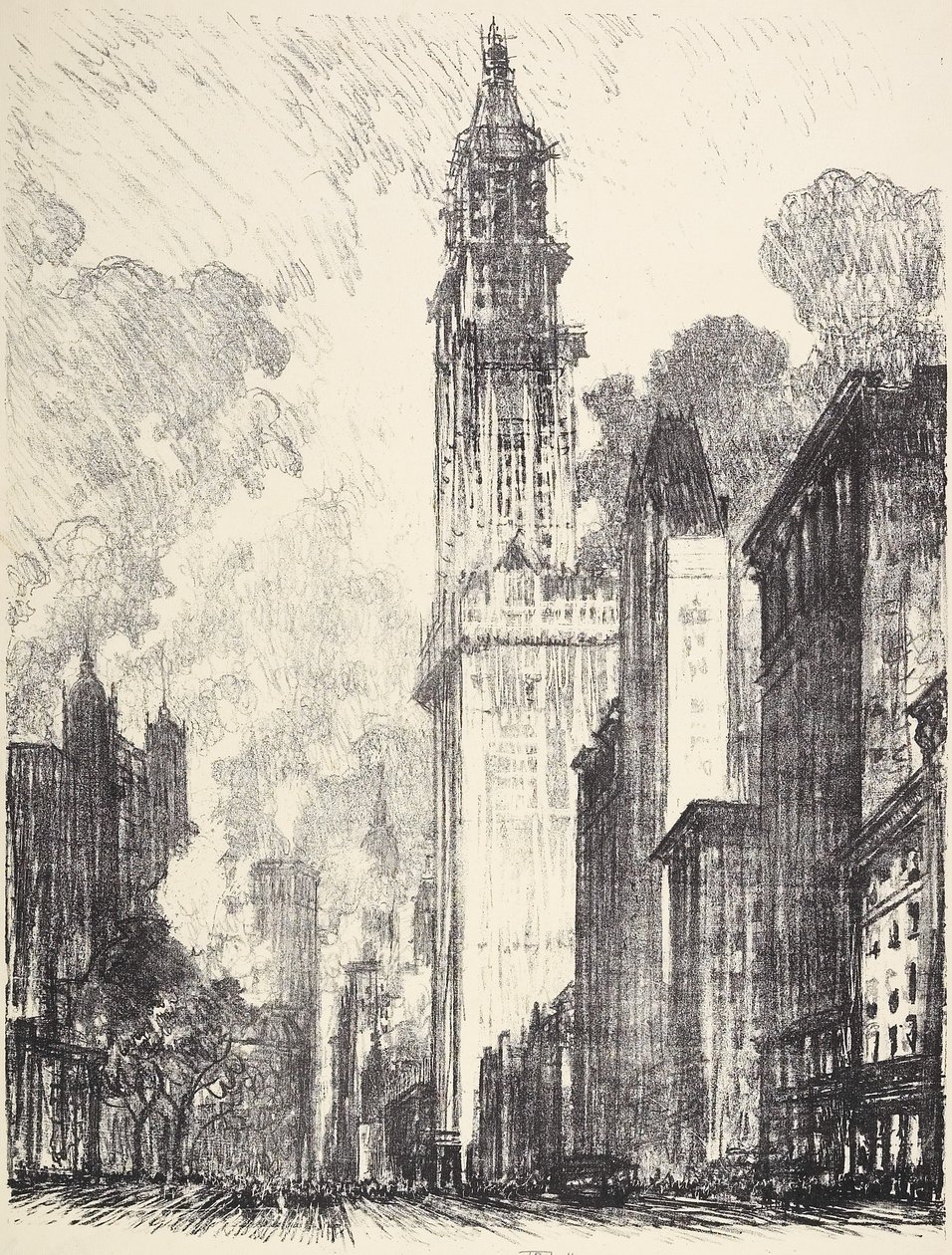 Il Woolworth Building da Joseph Pennell