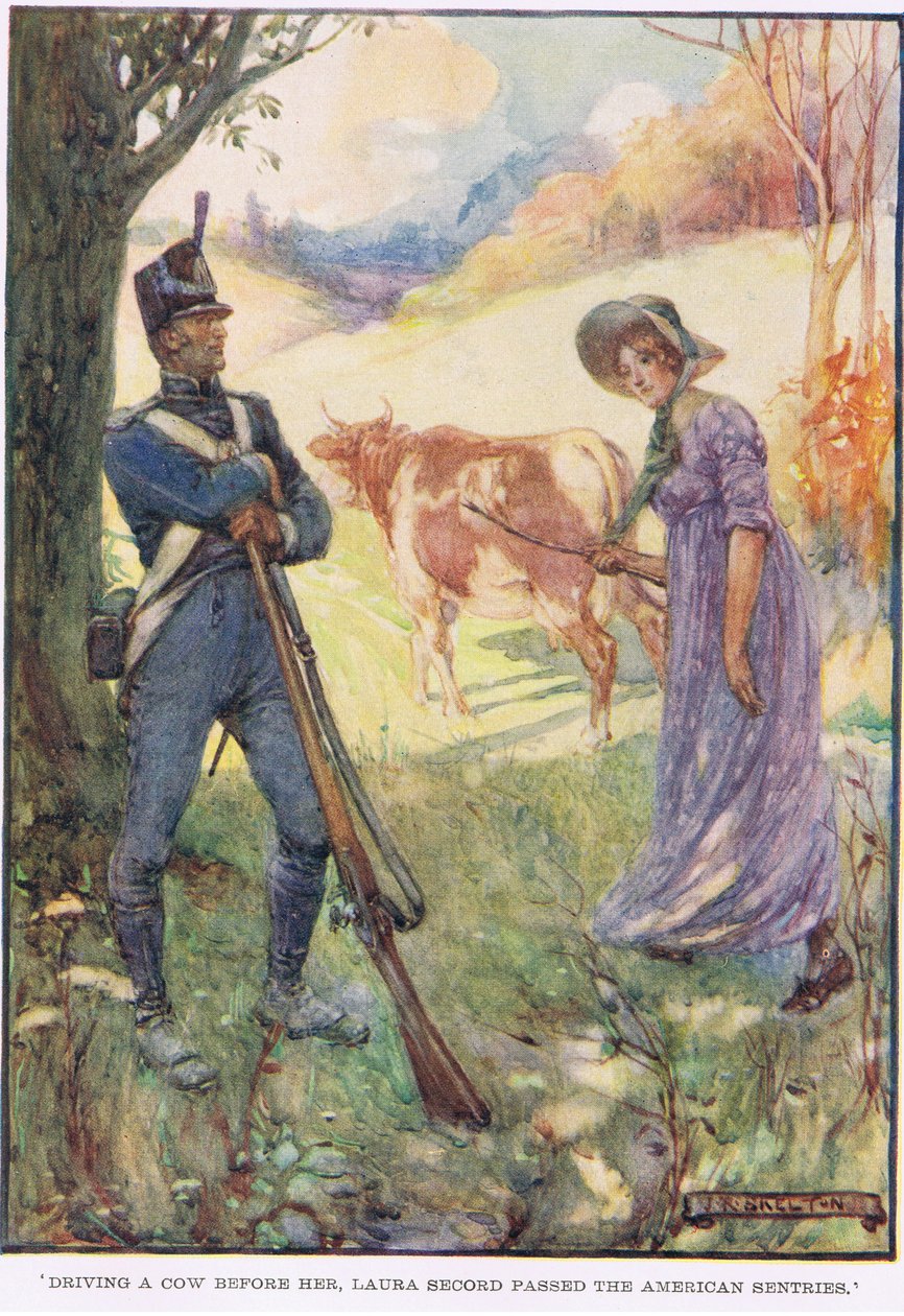 Guidando una mucca davanti a lei, Laura Secord passò le sentinelle americane da Joseph Ratcliffe Skelton