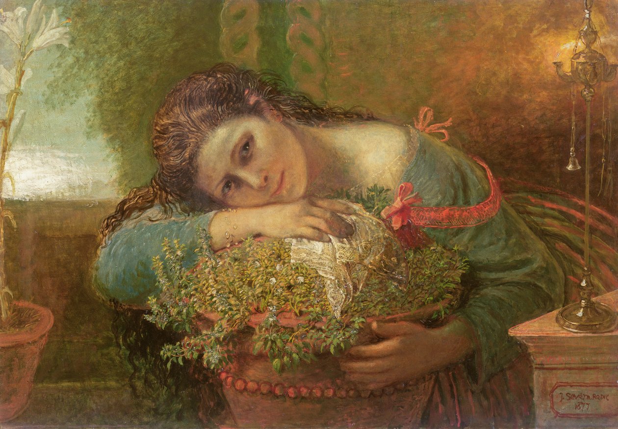 Isabella, o il vaso di basilico, 1877 da Joseph Severn