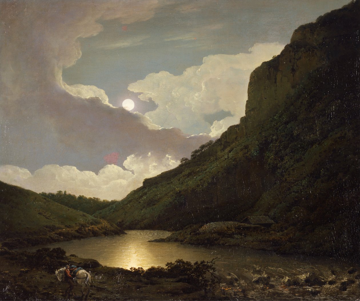 Matlock Tor al chiaro di luna da Joseph Wright of Derby