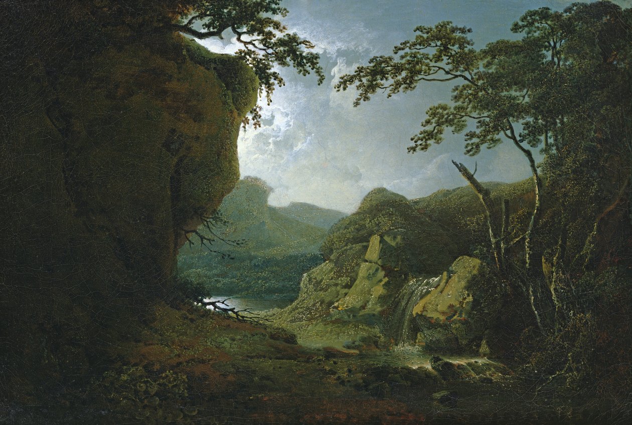 Dovedale al chiaro di luna da Joseph Wright of Derby