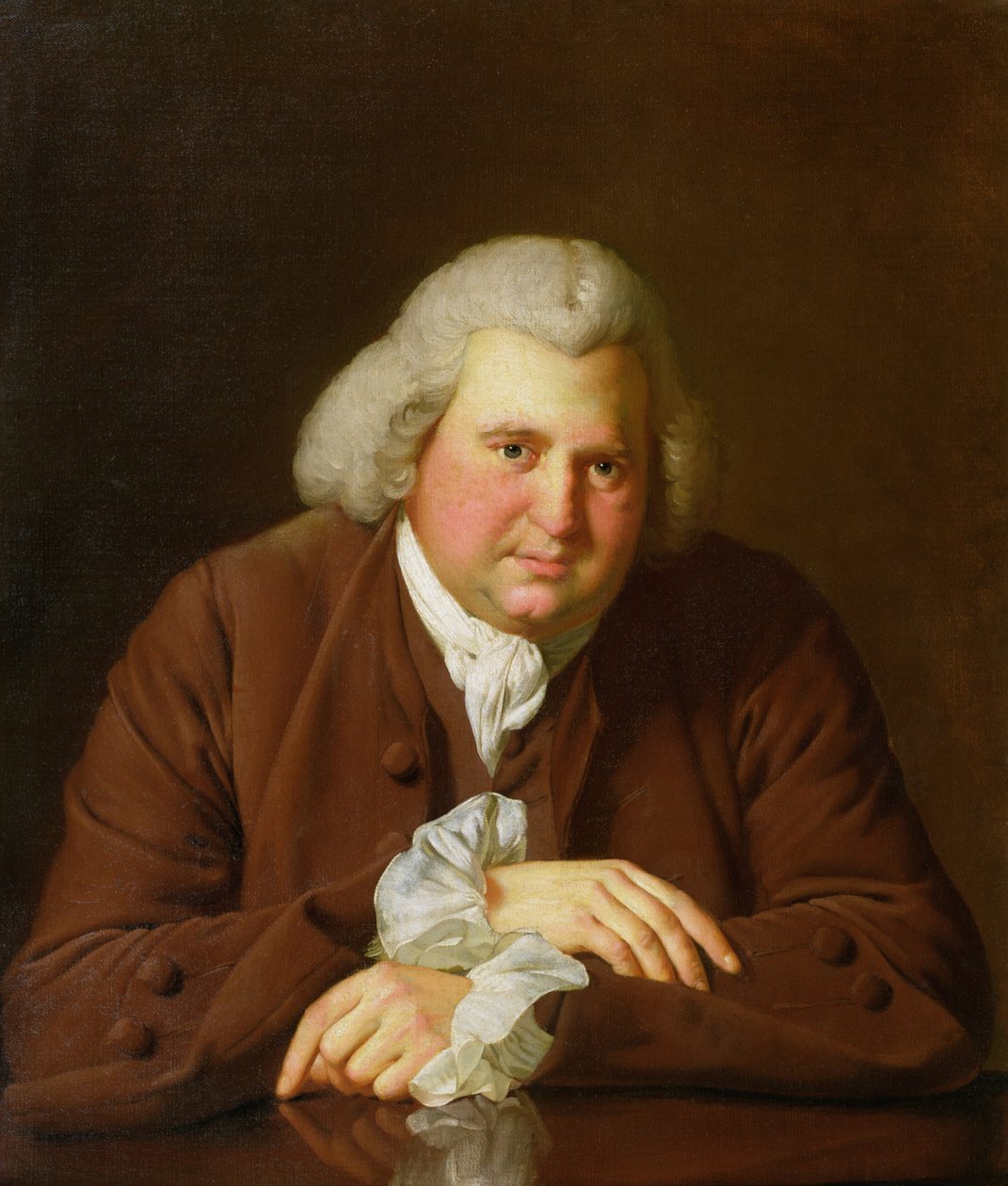 Ritratto del Dr Erasmus Darwin (1731-1802) scienziato, inventore e poeta, nonno di Charles Darwin, c.1770 da Joseph Wright of Derby