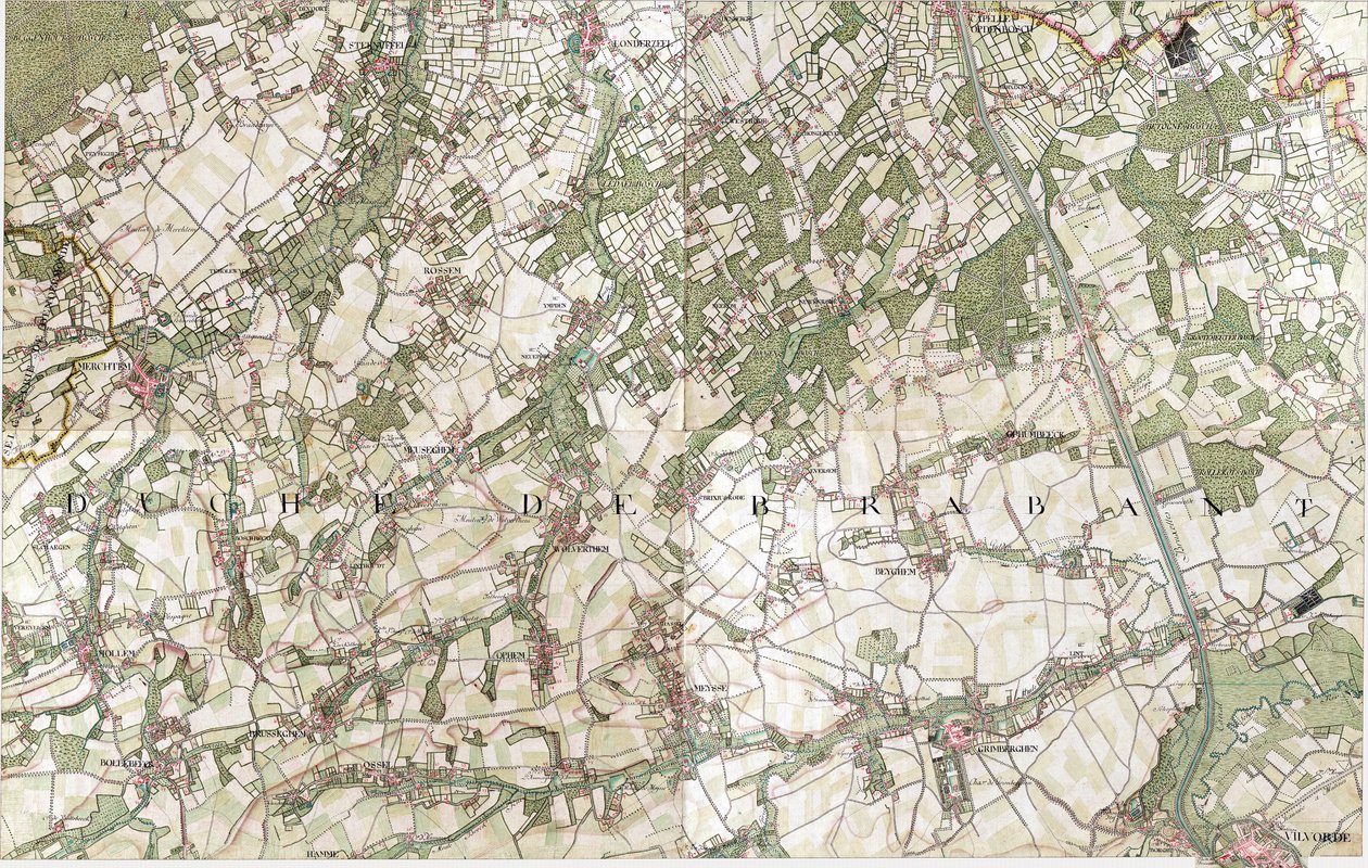 Mappa di Vilvorde - Vilvoorde, Belgio da Joseph de Ferraris