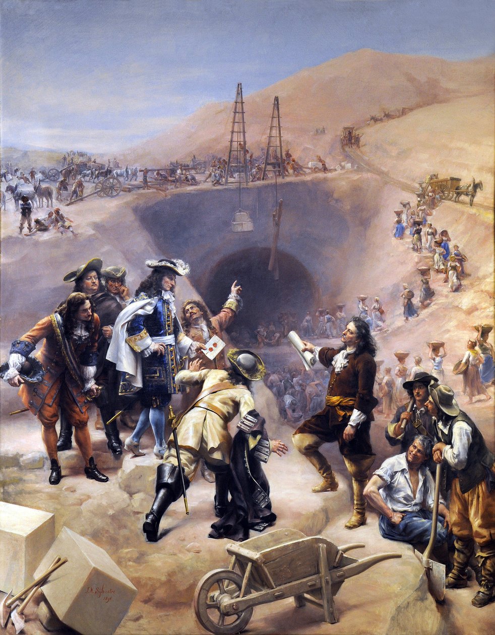 Cantiere del Canal du Midi da Joseph Noel Sylvestre