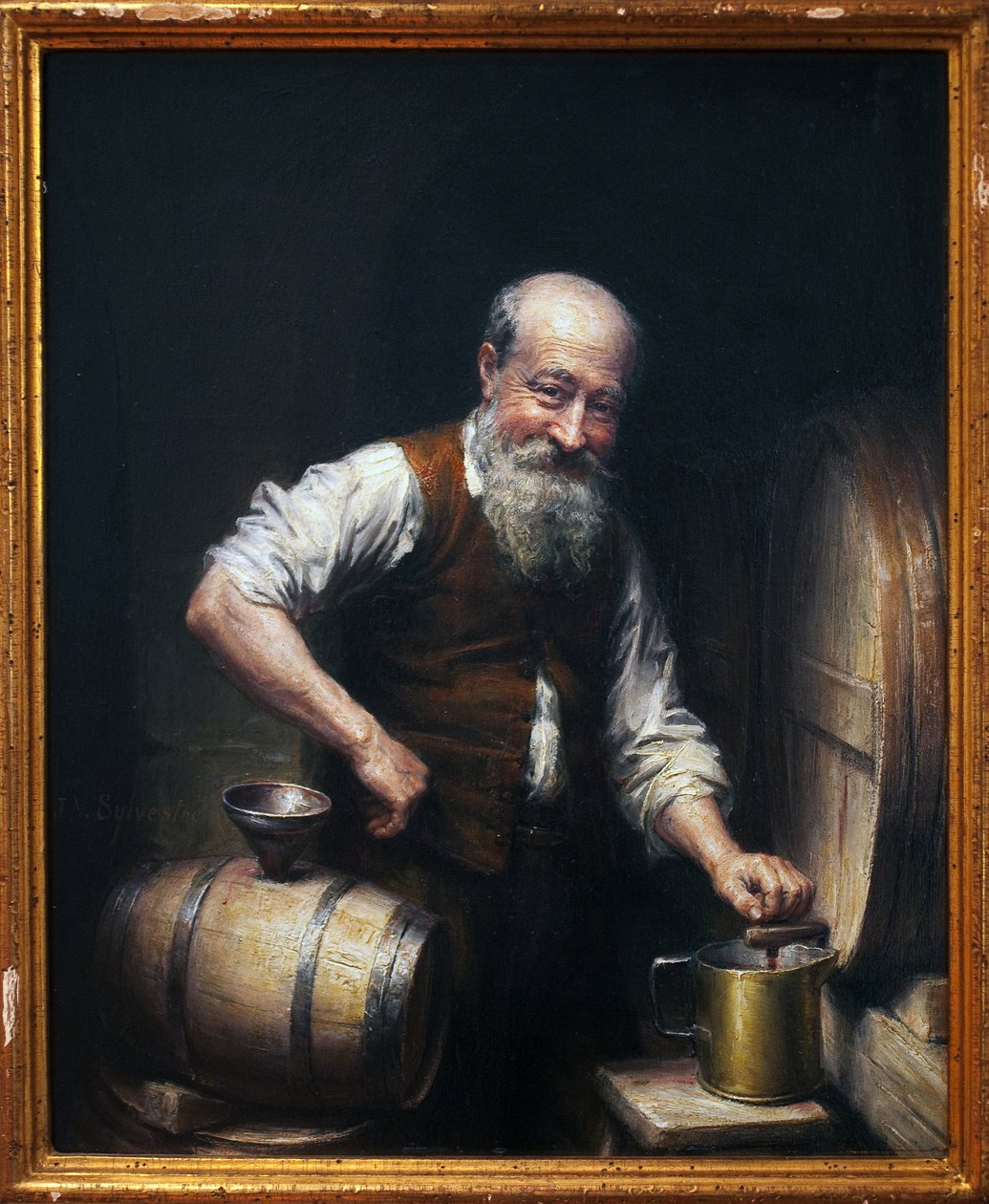 Vignaiolo nella sua cantina da Joseph Noel Sylvestre