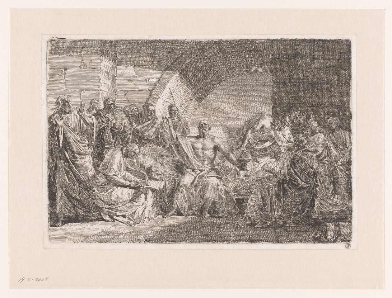Socrate detta il suo testamento da Joseph Abel