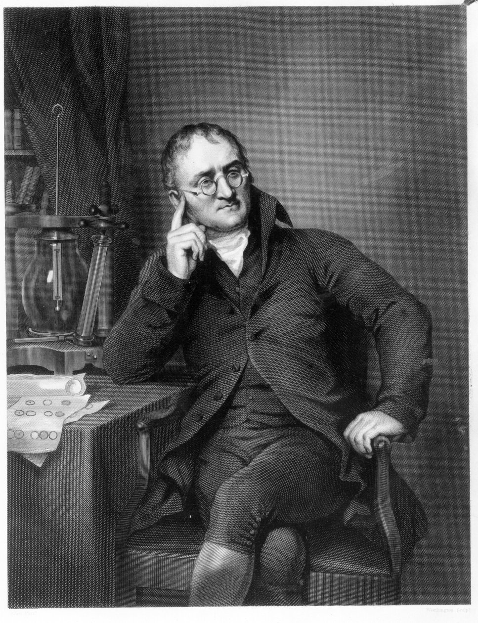 John Dalton, inciso da William Henry Worthington, c.1814 da Joseph Allen