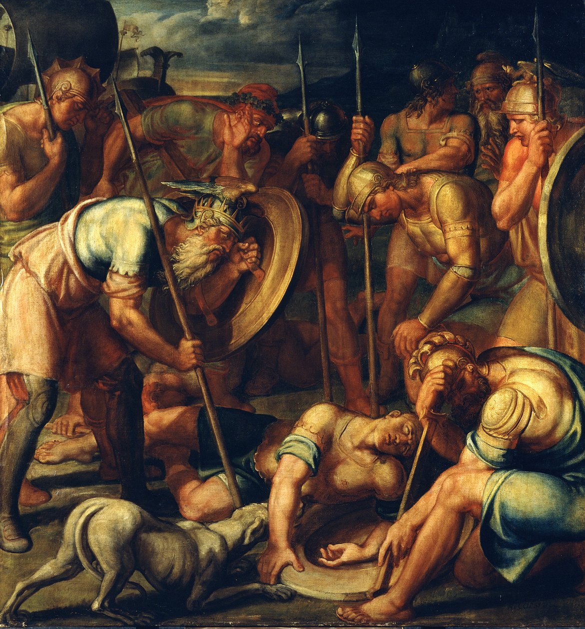 Scena di guerrieri antichi. Morte di Antiloco da Joseph Anton Koch