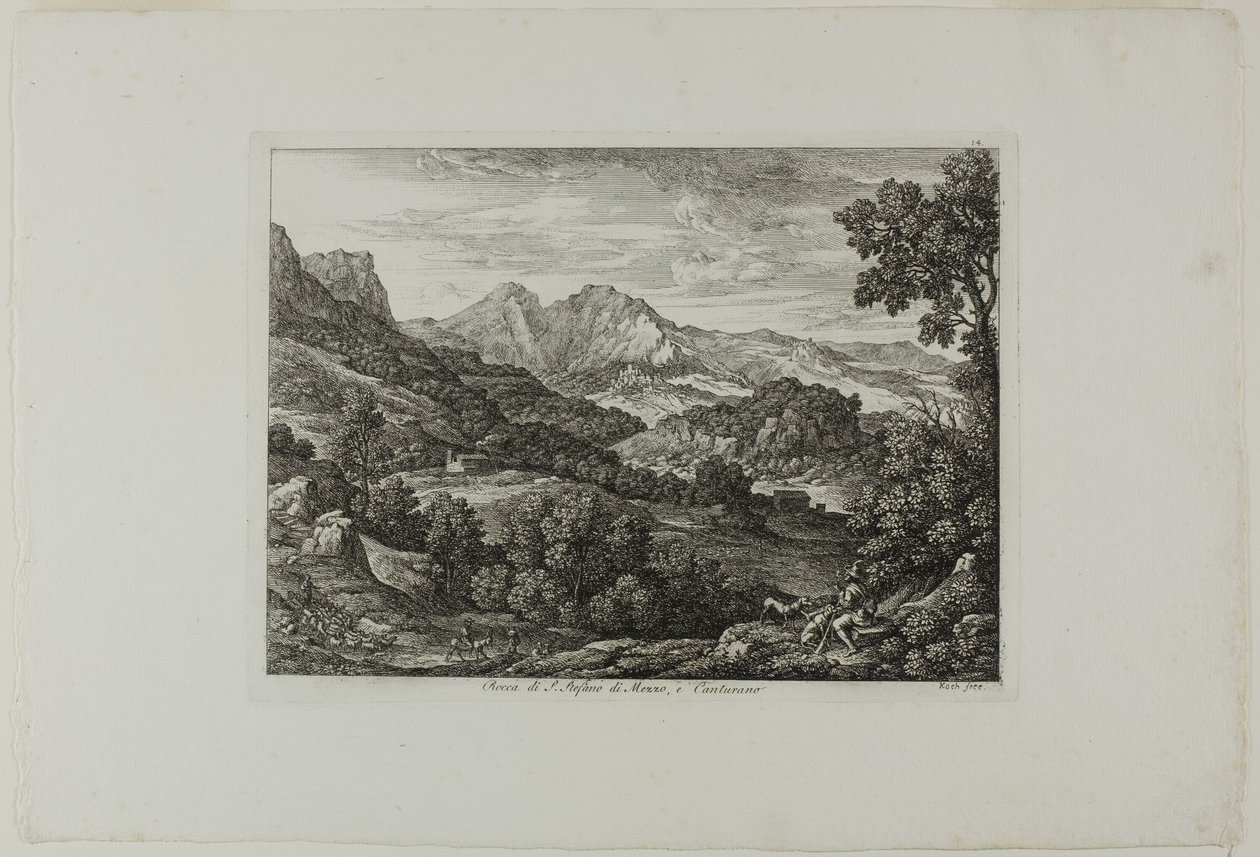 Castello di Santo Stefano di Mezzo e Canturano da Joseph Anton Koch