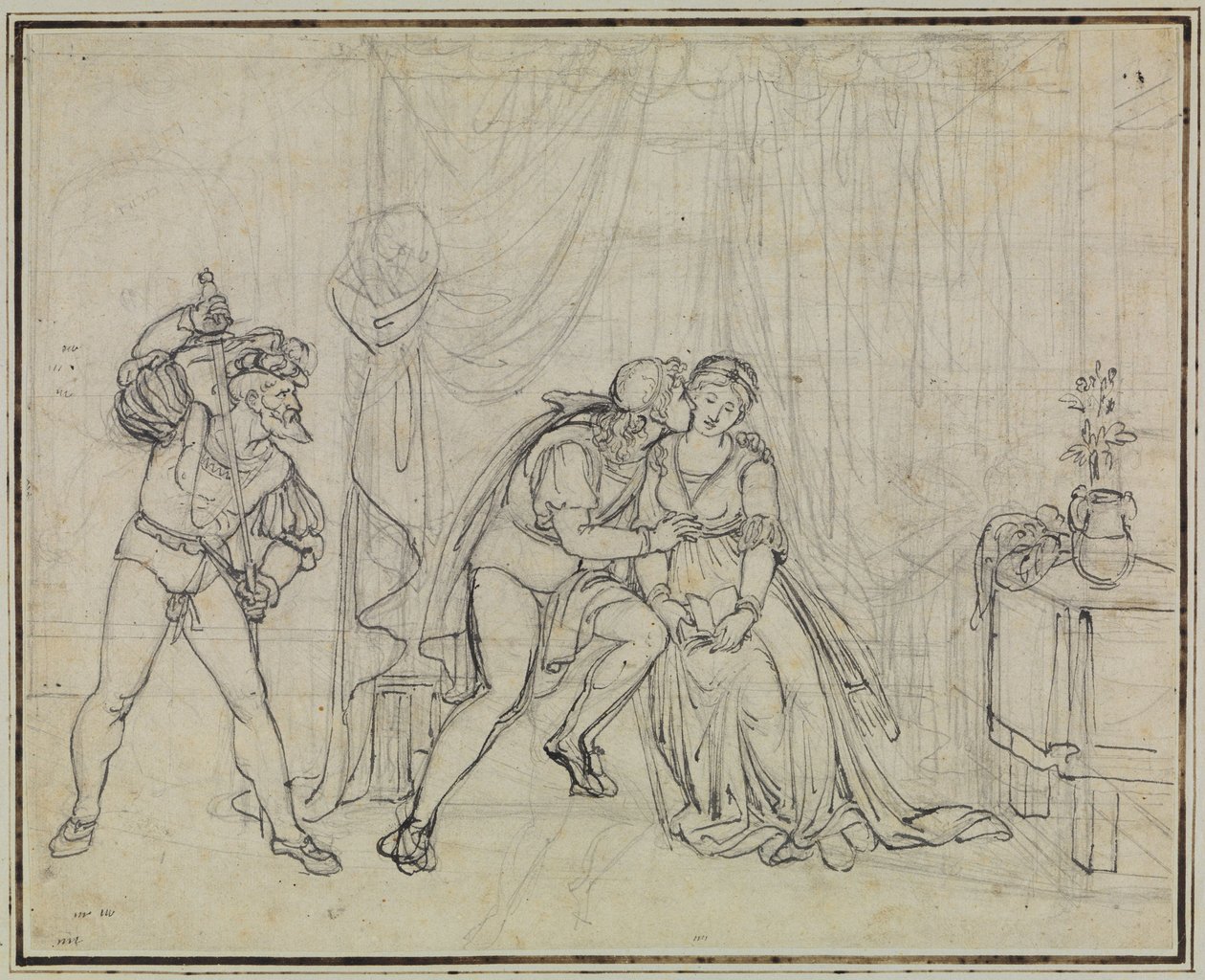 Francesca e Paolo Malatesta sorpresi (Inferno di Dante, Canto 5, v. 100) da Joseph Anton Koch
