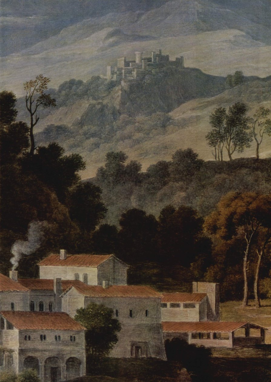 Tedesco: Das Kloster San Francesco im Sabinergebirge bei Rom Monastero di San Francesco di Civitella nei Monti Sabini da Joseph Anton Koch