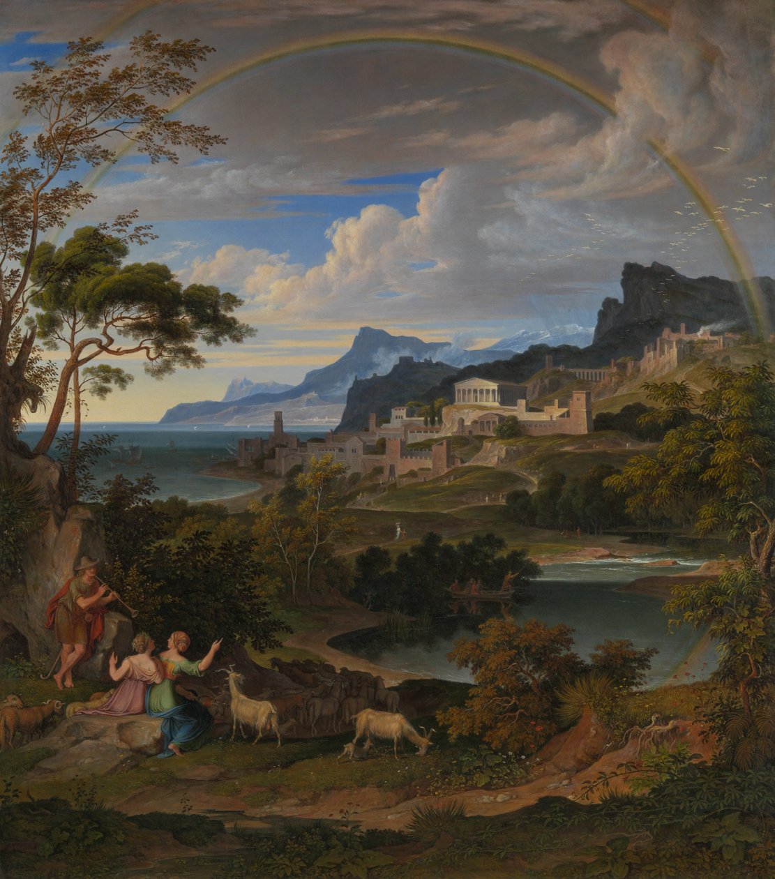 Paesaggio eroico con arcobaleno da Joseph Anton Koch