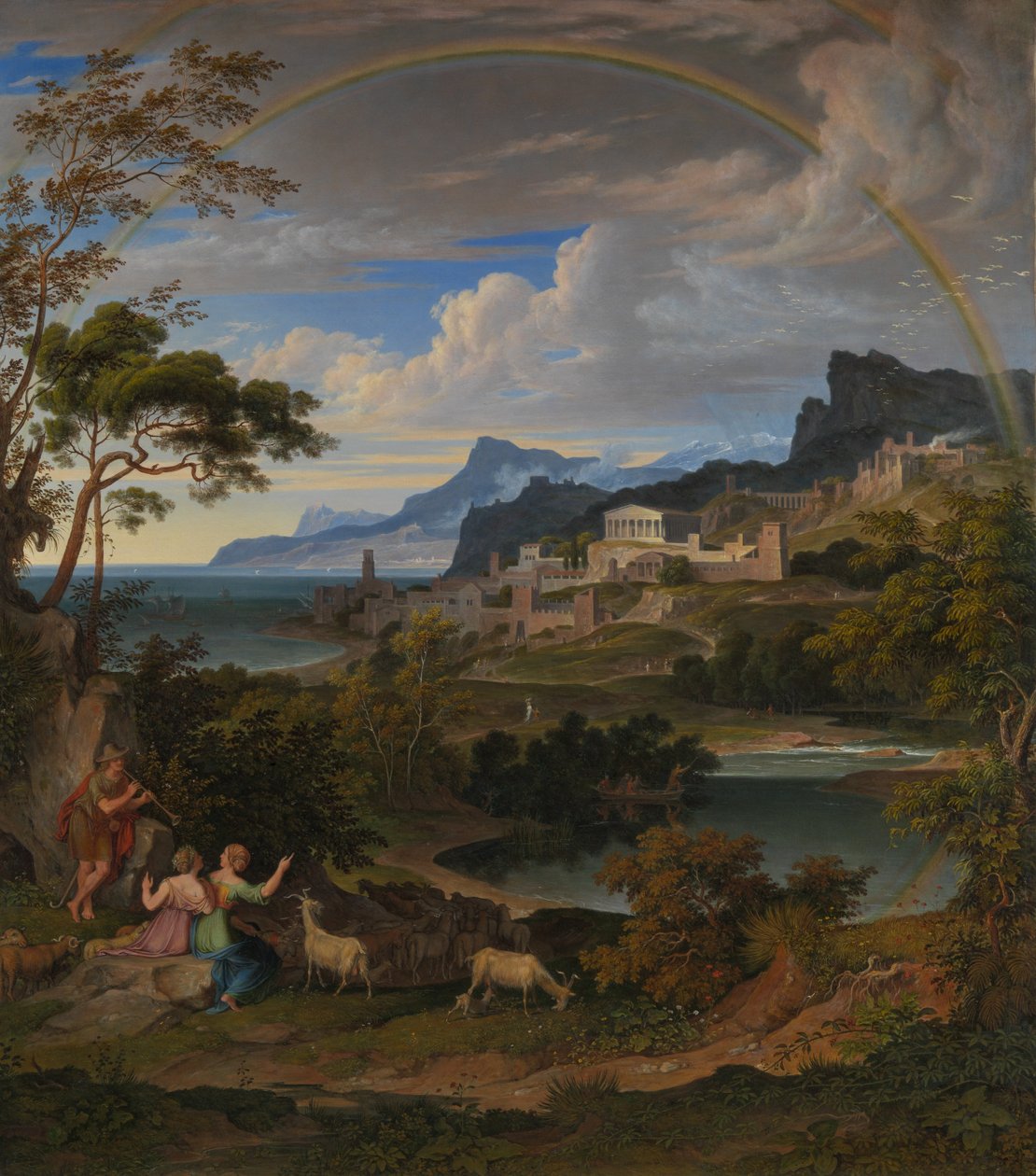 Paesaggio eroico con arcobaleno da Joseph Anton Koch