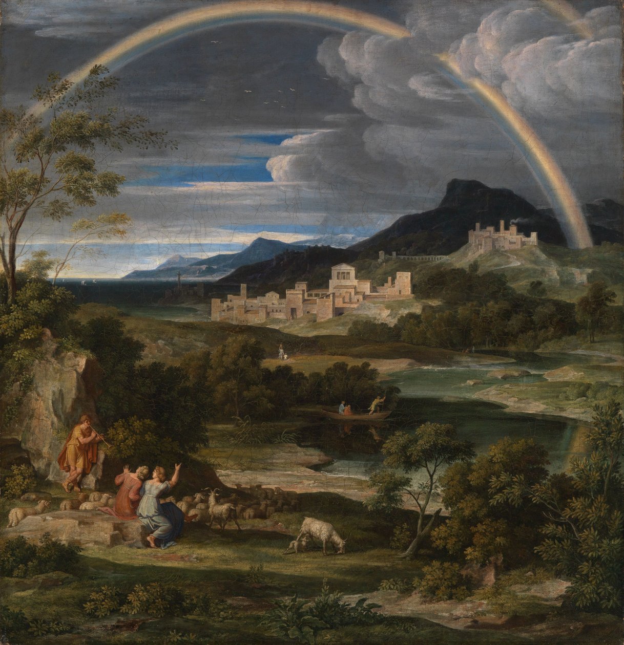 Paesaggio eroico con arcobaleno da Joseph Anton Koch