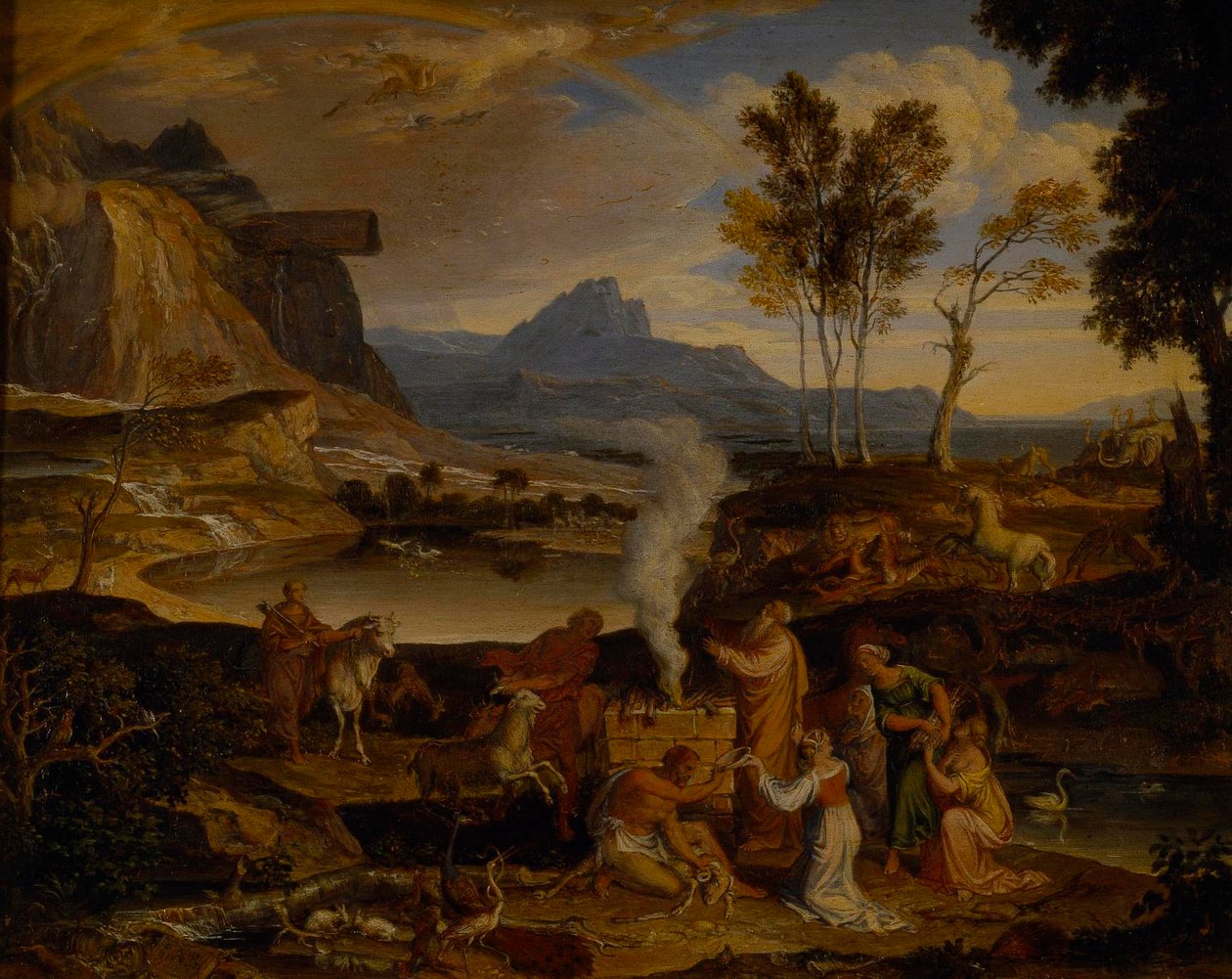 Paesaggio con il sacrificio di Noè dopo il Diluvio da Joseph Anton Koch