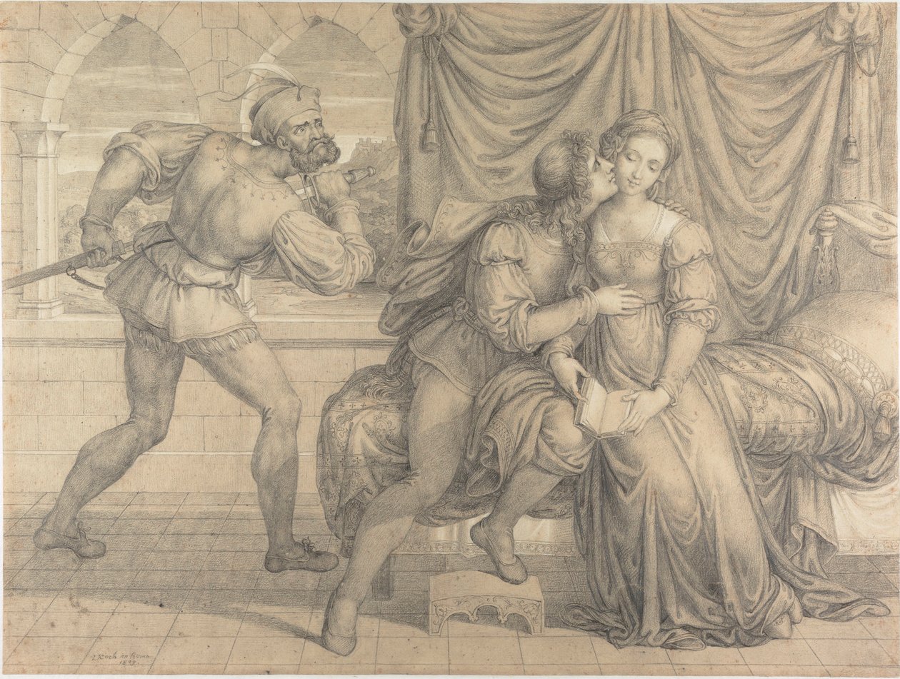 Paolo e Francesca, sorpresi da Gianciotto Malatesta da Joseph Anton Koch