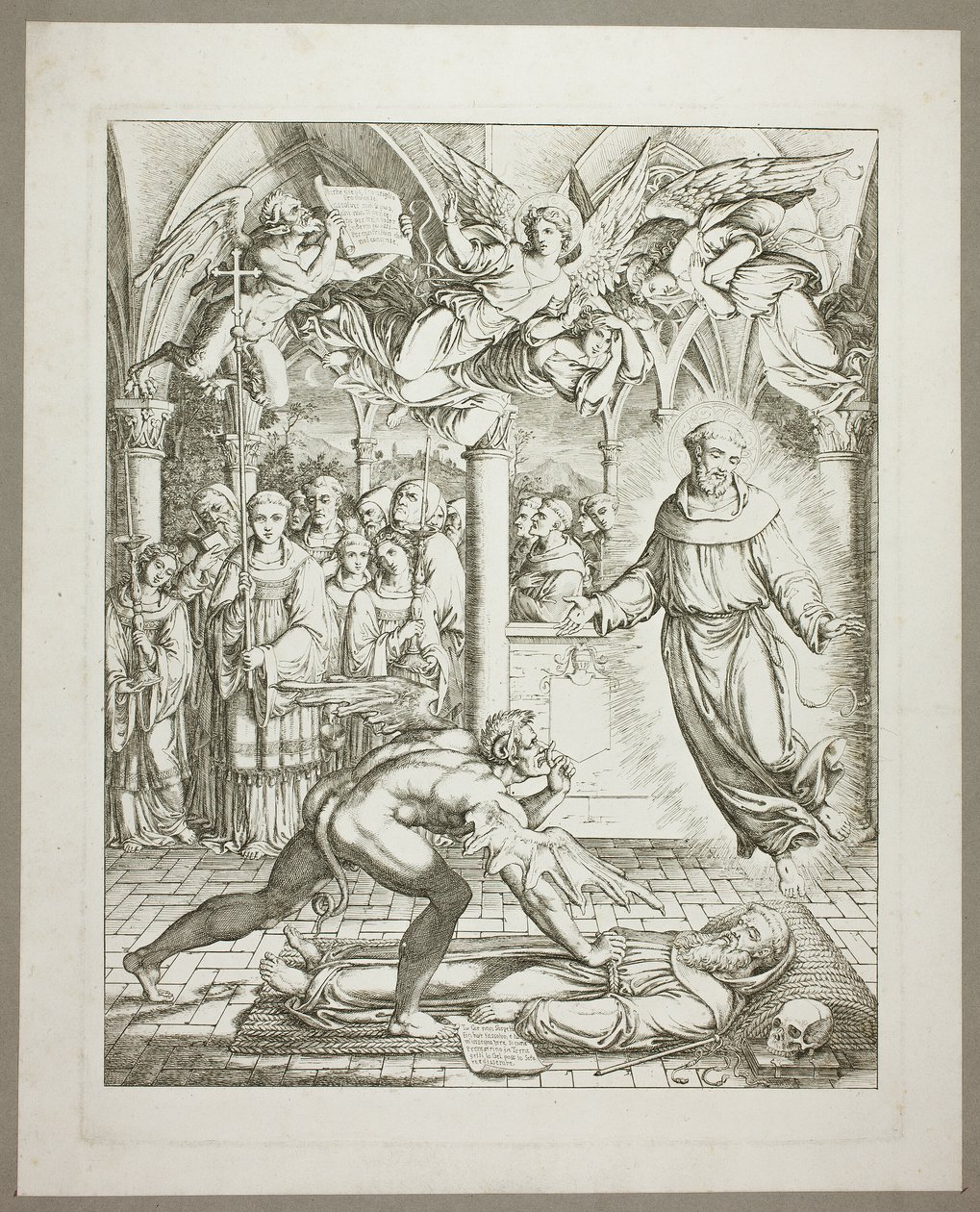La lotta tra il diavolo e San Francesco d