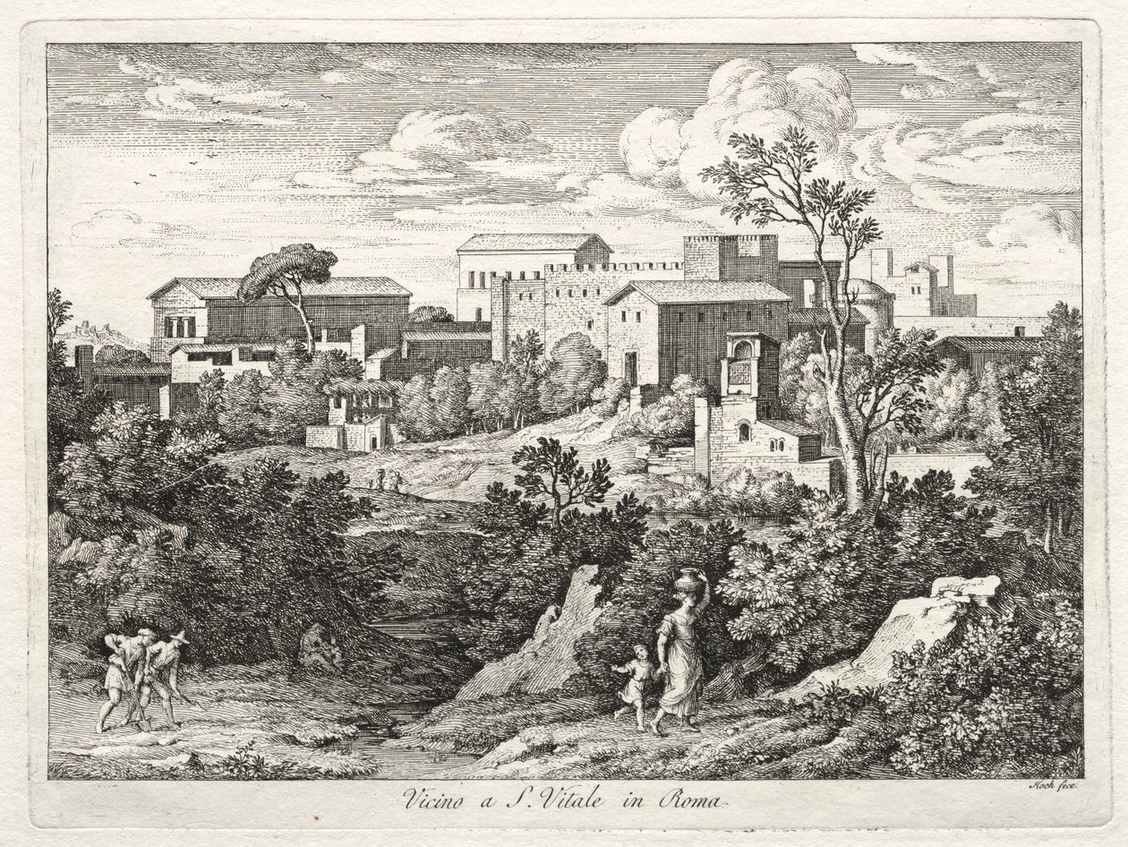 Veduta di San Vitale, Roma da Joseph Anton Koch