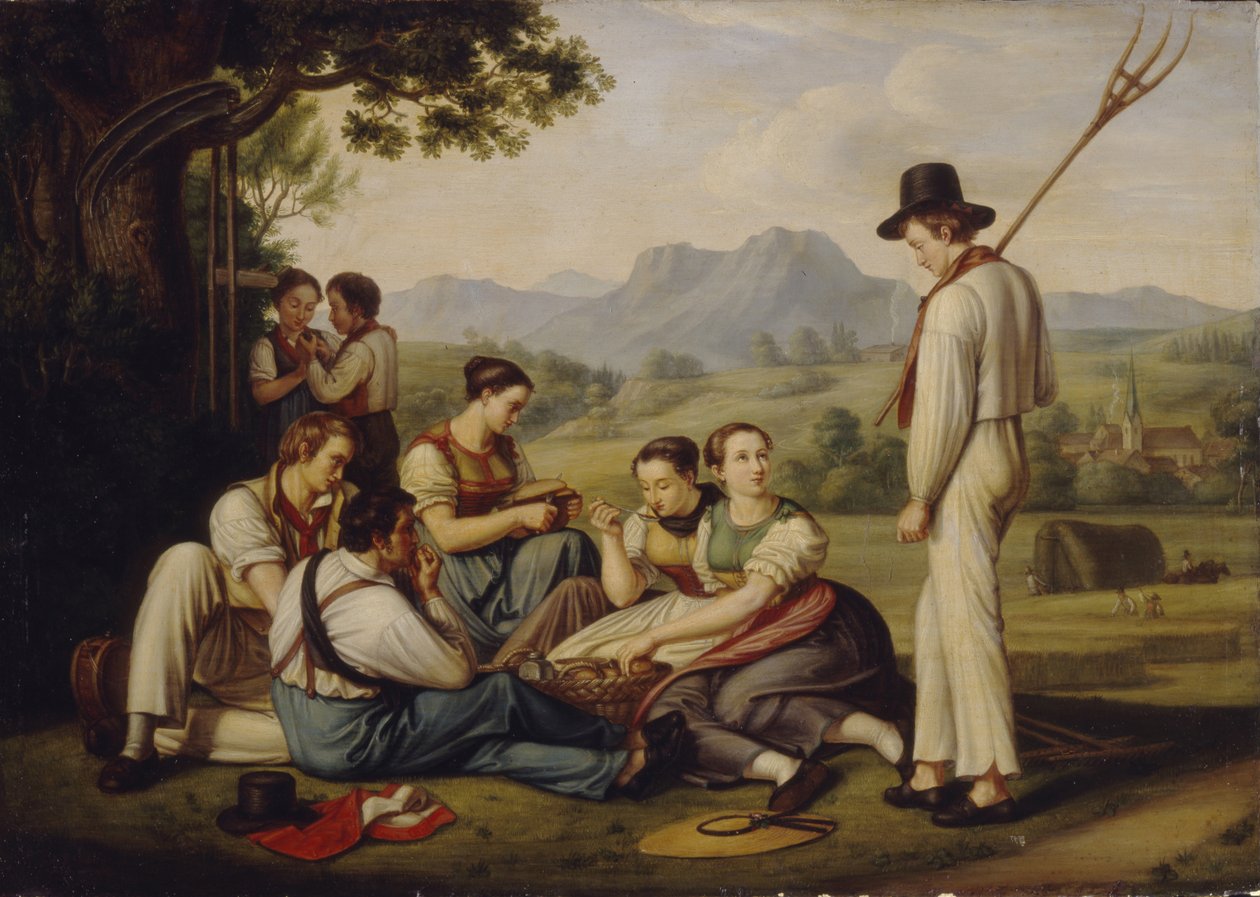 Falciatori a riposo da Joseph Anton Rhomberg