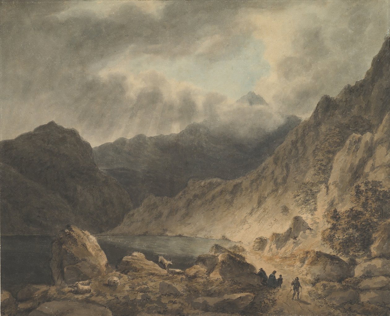 Tempesta su un Lago, 1800-1811 da Joseph Barber.