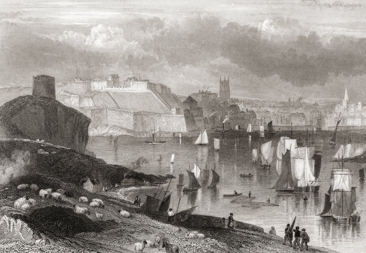 Plymouth, Devon, visto da Mount Batten da Joseph Brown