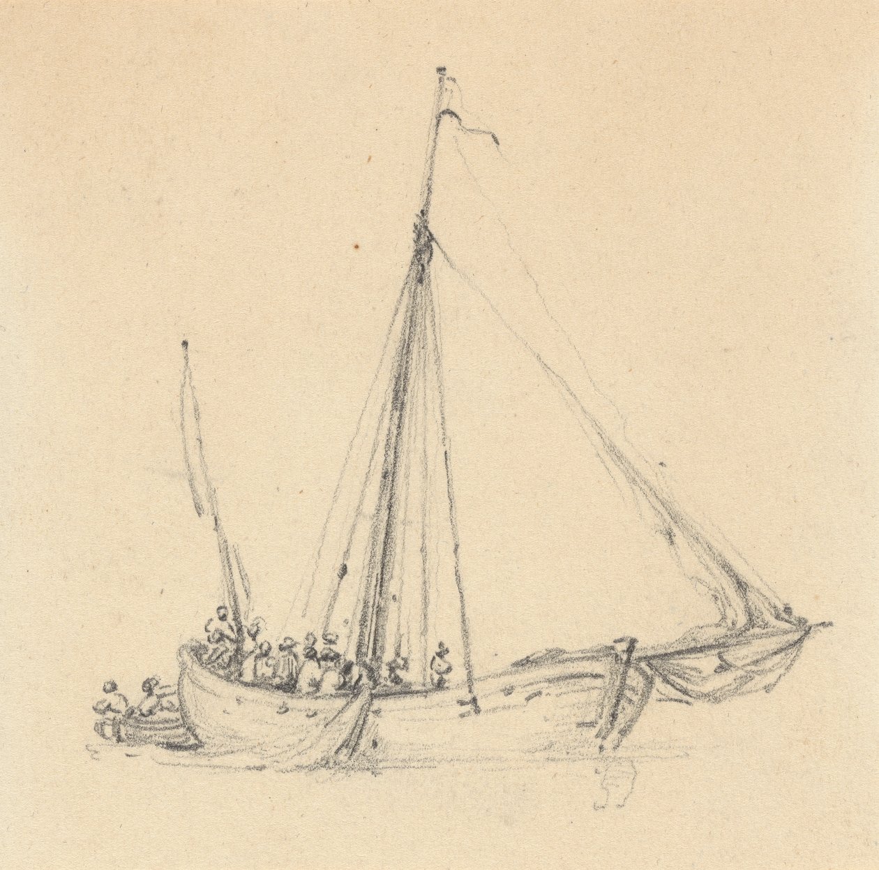 Ketch Singolo, Prua in Avanti; Barca a Remi Dietro da Joseph Cartwright