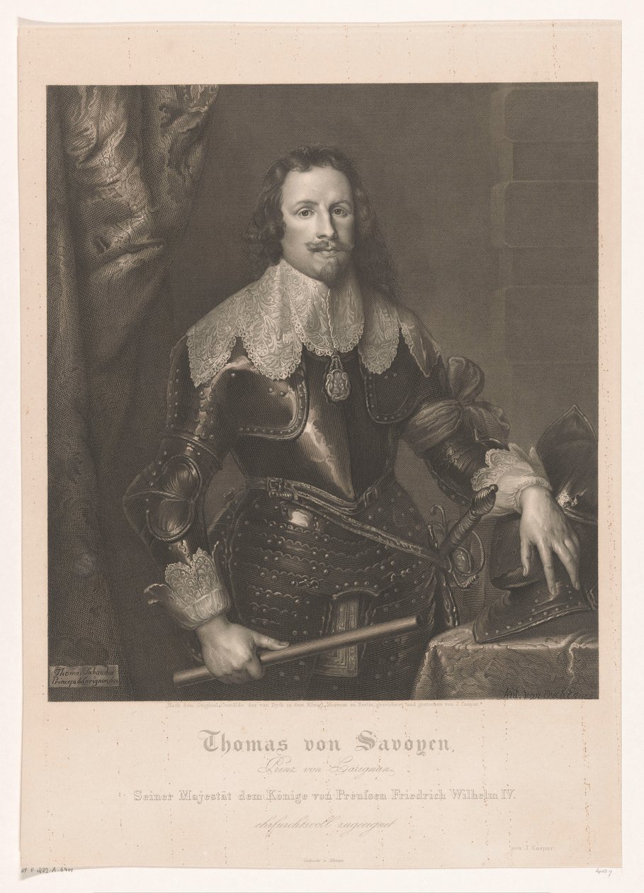 Ritratto di Francesco Tommaso di Savoia, principe di Carignano da Joseph Caspar