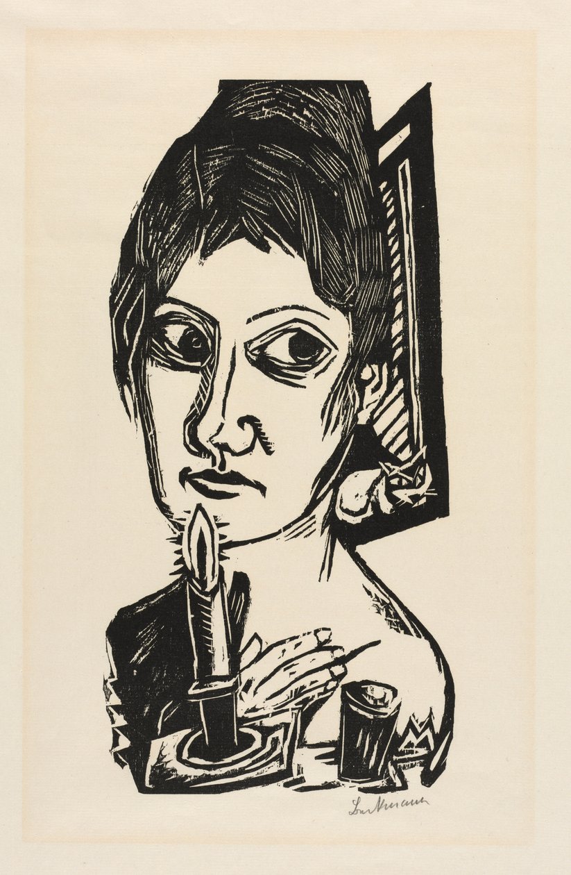 Donna con candela da Joseph Charles Marin