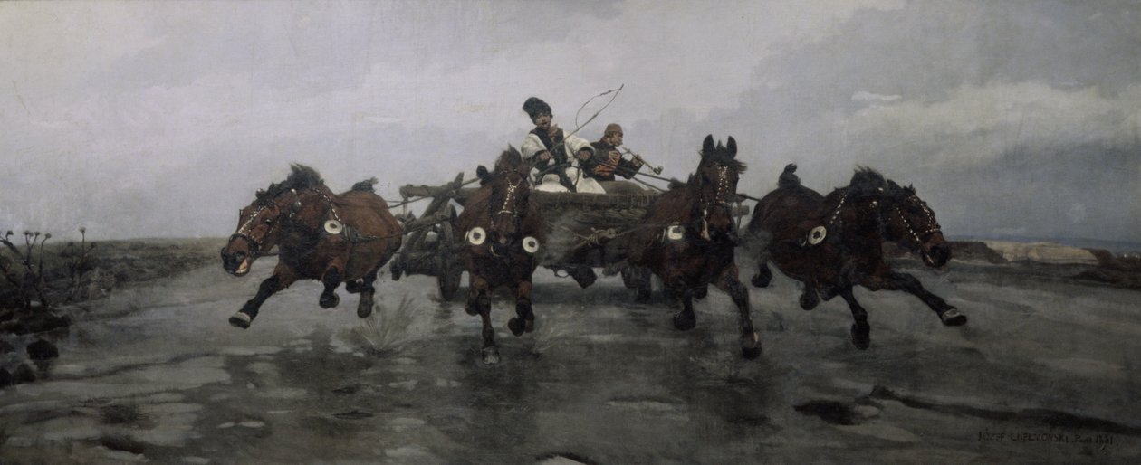 Quattro in mano, 1881 da Joseph Chelmonski