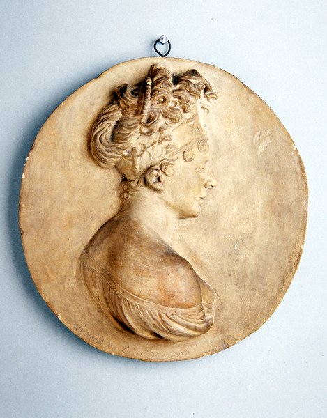 Rilievo circolare di Madame Recamier da Joseph Chinard