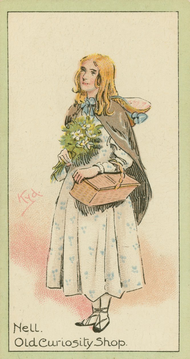 Nell, Old Curiosity Shop (litografia a colori) da Joseph Clayton (1856-1937) (after) Clarke