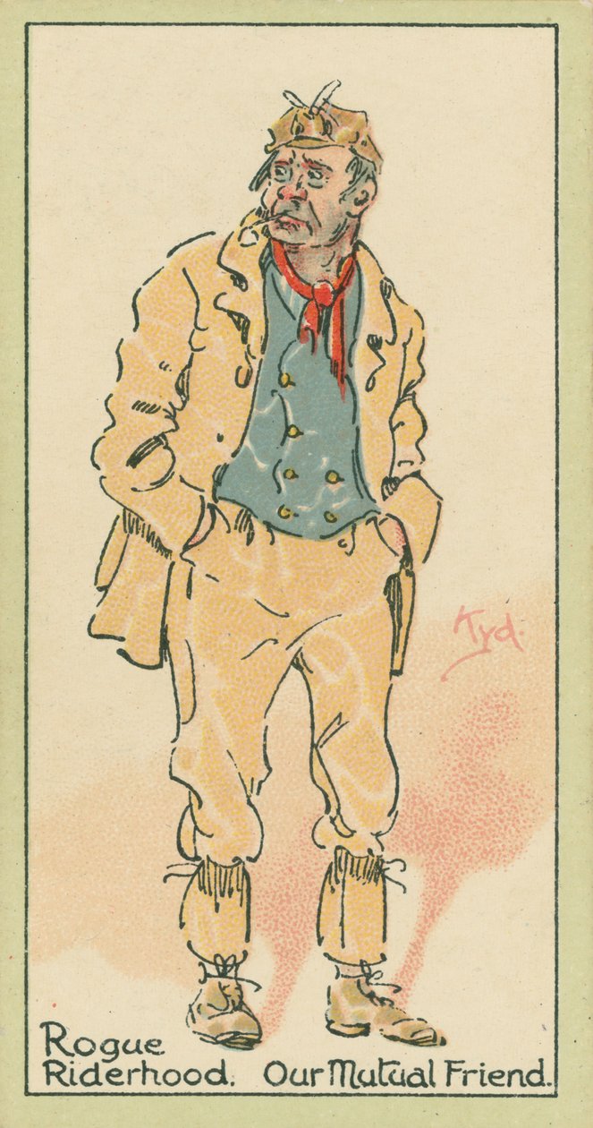 Rogue Riderhood, Our Mutual Friend (litografia a colori) da Joseph Clayton (1856-1937) (after) Clarke