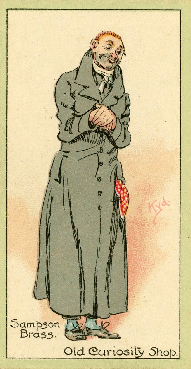 Sampson Brass, Old Curiosity Shop (litografia a colori) da Joseph Clayton (1856-1937) (after) Clarke