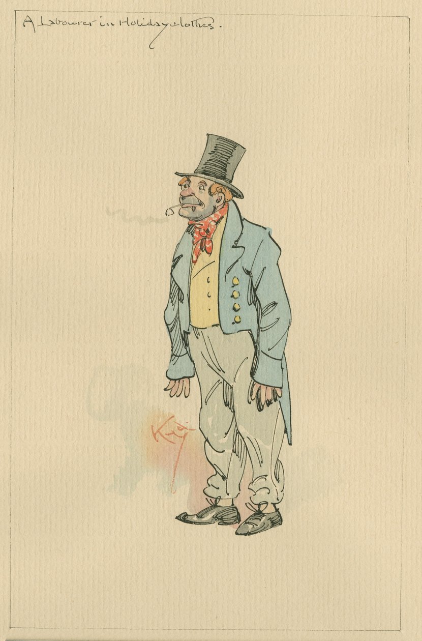 Un lavoratore in abiti da festa, c.1920 da Joseph Clayton Clarke