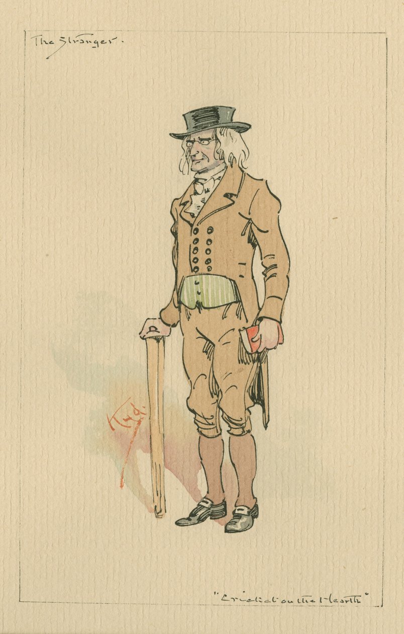 Lo Straniero, o Edward Plummer - Il Grillo del Focolare, c.1920s da Joseph Clayton Clarke