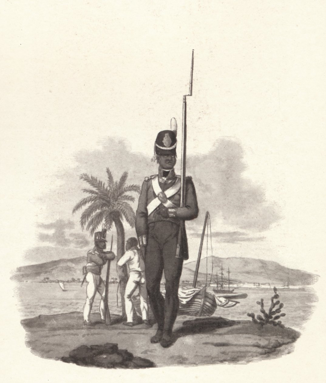 Un soldato del 5° Reggimento delle Indie Occidentali, c. 1812 da Joseph Constantine Stadler