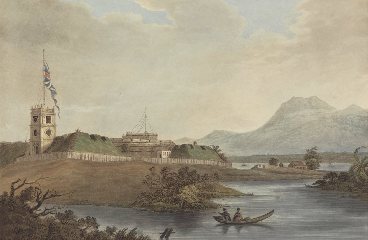 Forte Marlborough, Benkulen, Sumatra, 1799 da Joseph Constantine Stadler