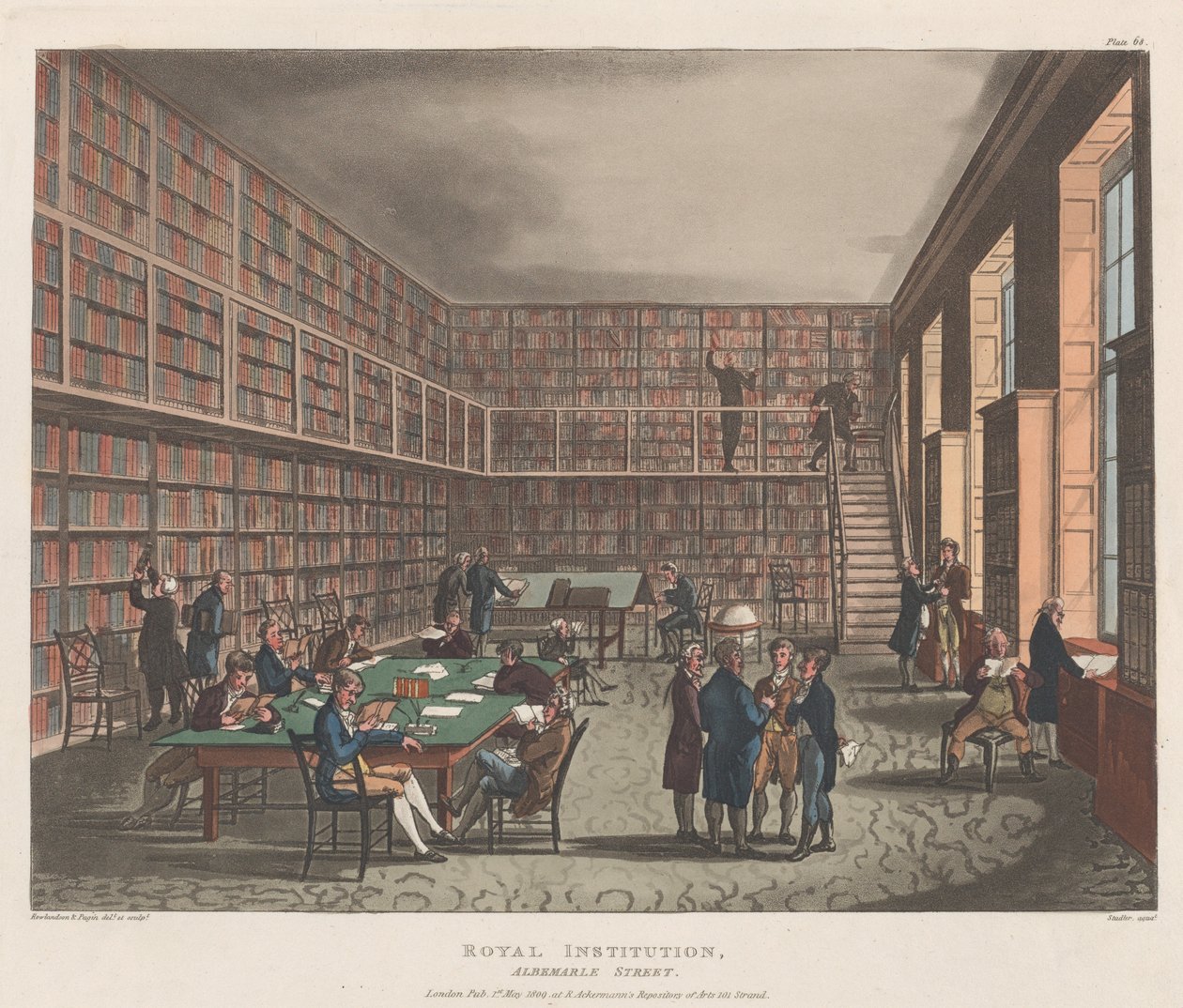 Royal Institution, Albemarle Street, 1 maggio 1809 da Joseph Constantine Stadler