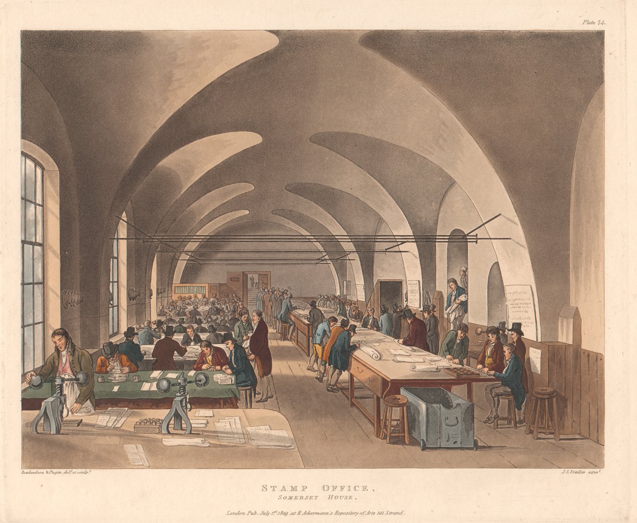 Ufficio del Timbro, Somerset House da Joseph Constantine Stadler