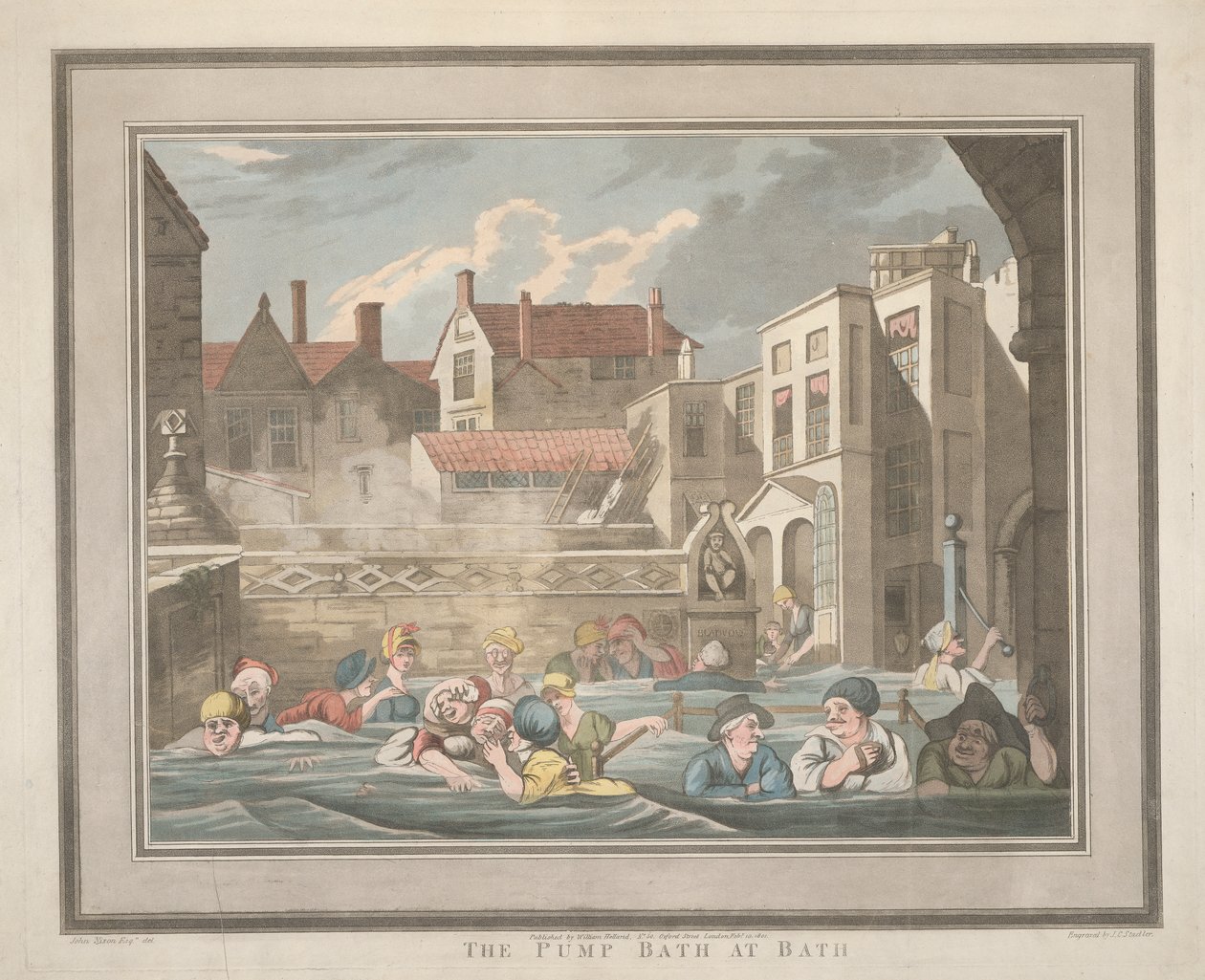 La sala delle pompe a Bath da Joseph Constantine Stadler