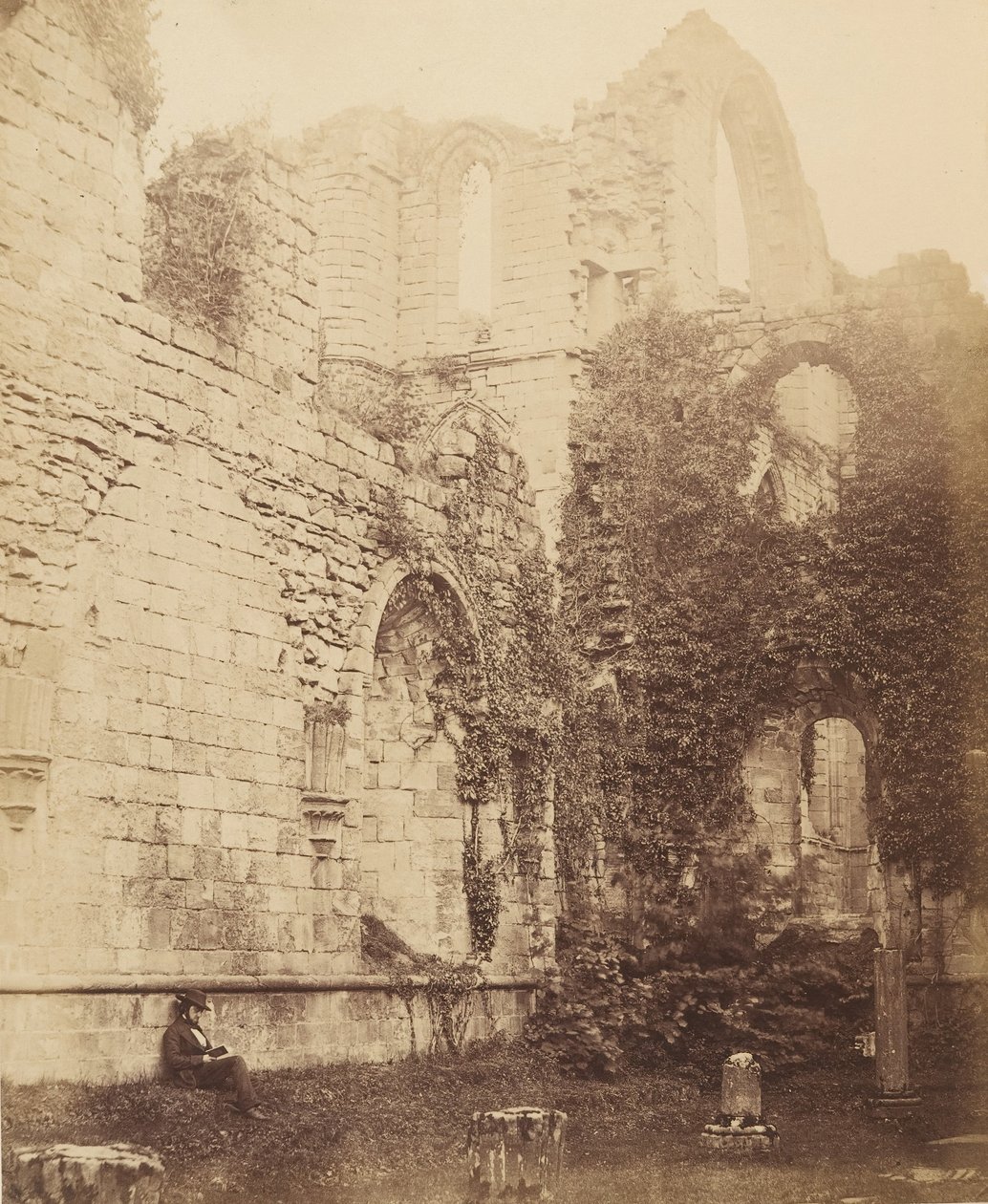 Fountains Abbey. Interno della Sala Capitolare da Joseph Cundall