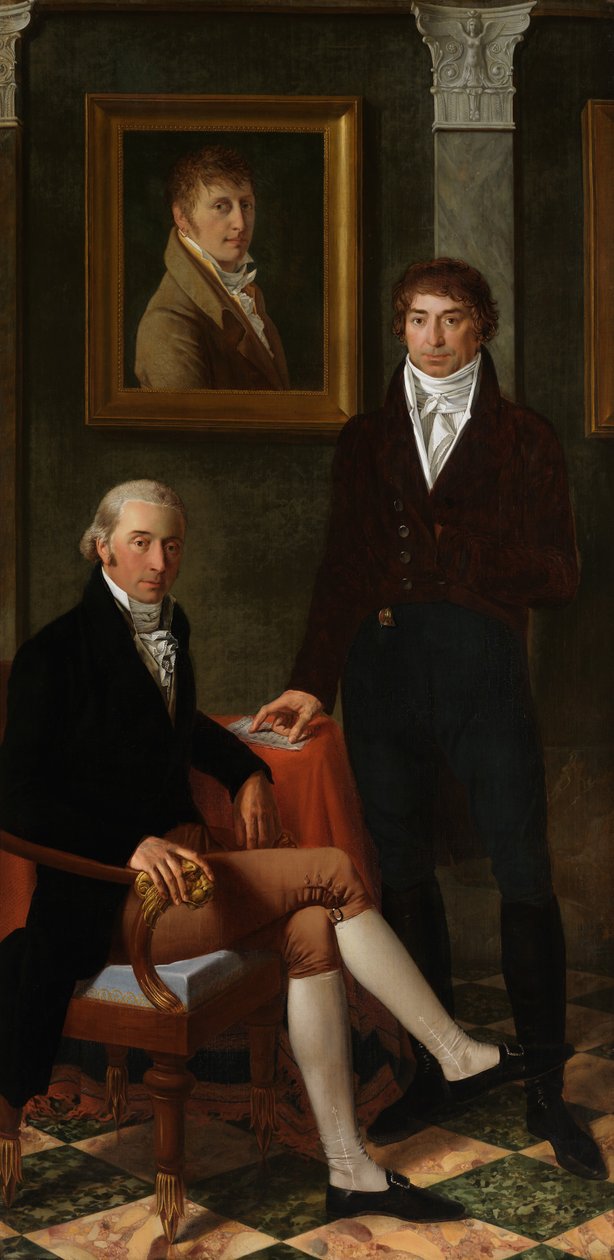 Ritratto di amicizia degli artisti François Wynckelman, François van der Donckt e Joseph Odevaere da Joseph Denis Odevaere