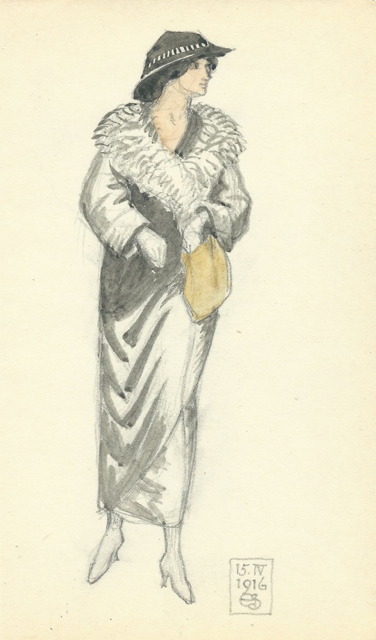Signora alla moda, 15.IV.1916 da Joseph Edward Southall
