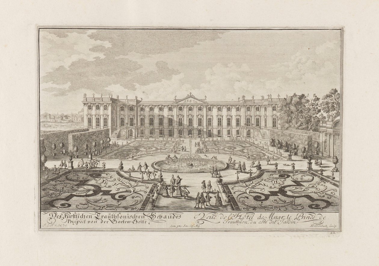 Il Palais Trautson a Vienna, 1719 da Joseph Emanuel Fischer von Erlach
