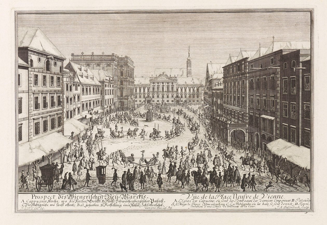 Vienna Neuer Markt da Joseph Emanuel Fischer von Erlach