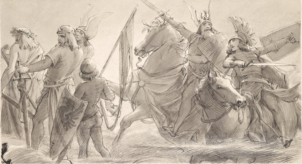 I Teutoni scendono in battaglia da Joseph Eugen Hörwarter