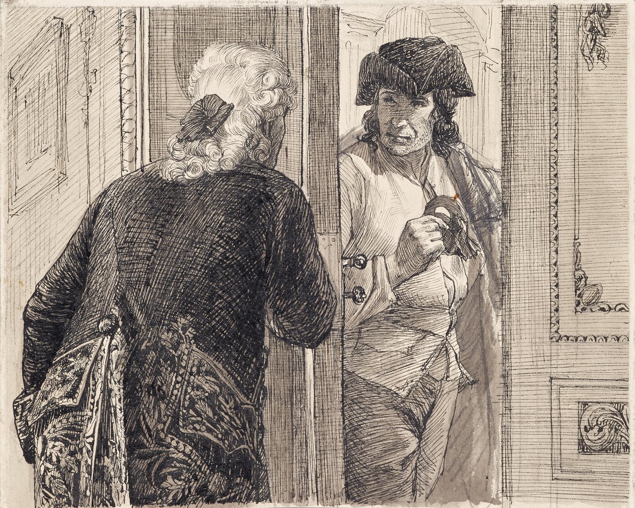 Due uomini in costume rococò da Joseph Eugen Hörwarter