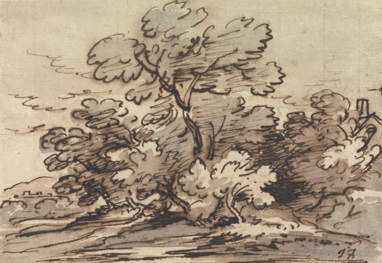 Un gruppo di alberi da Joseph Farington