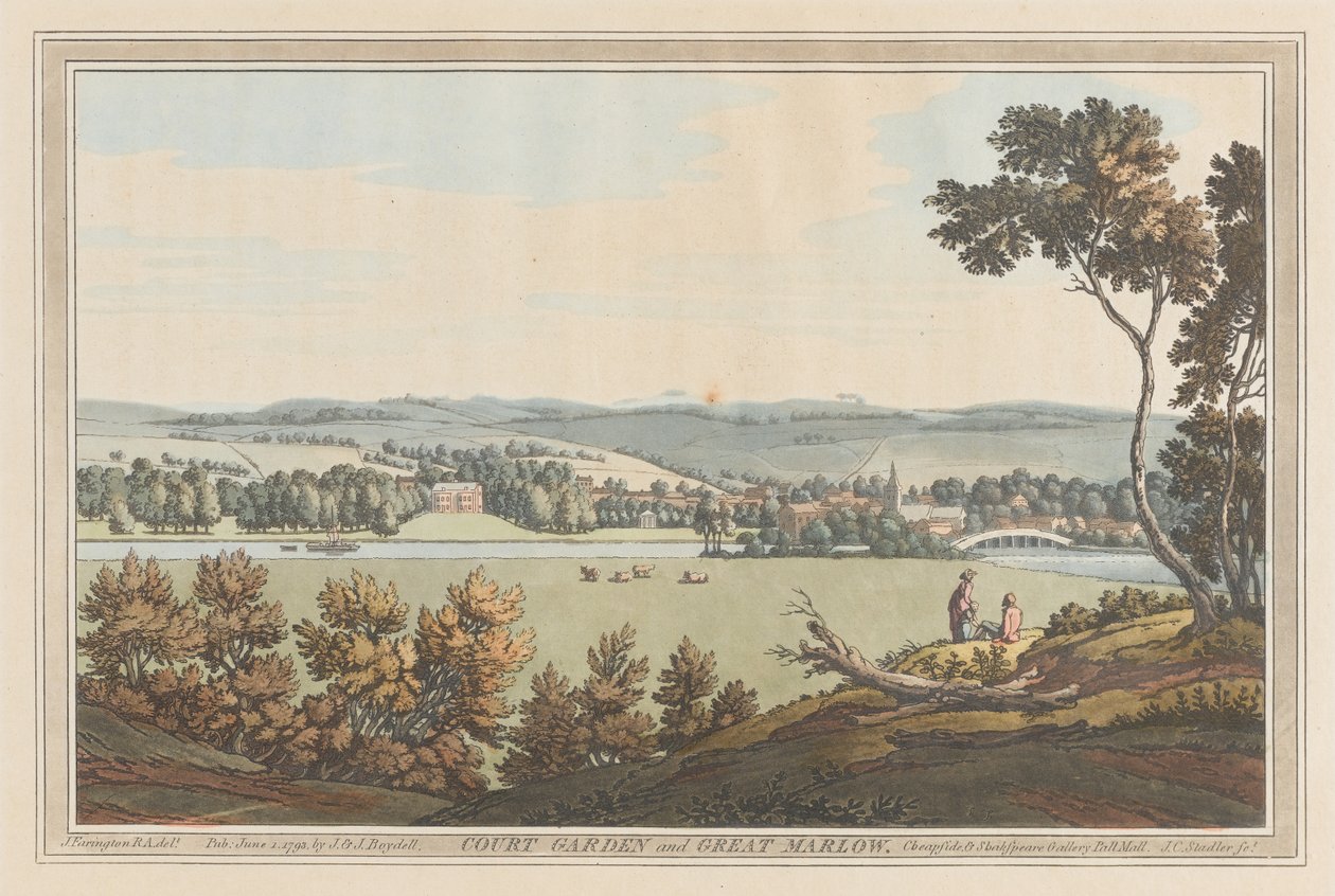 Giardino di Corte e Great Marlow da Joseph Farington