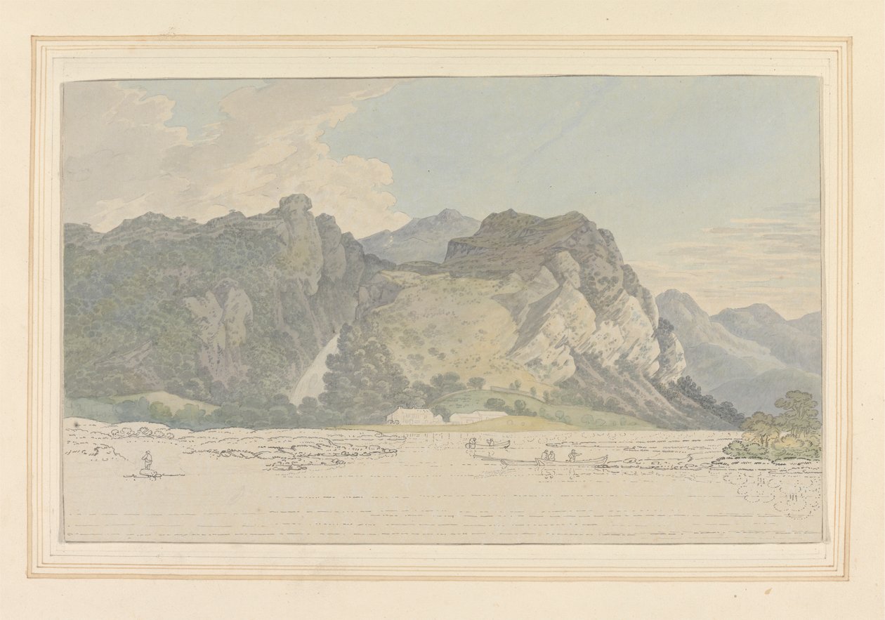 Rocce di Lodore -- cascata e cottage da Joseph Farington